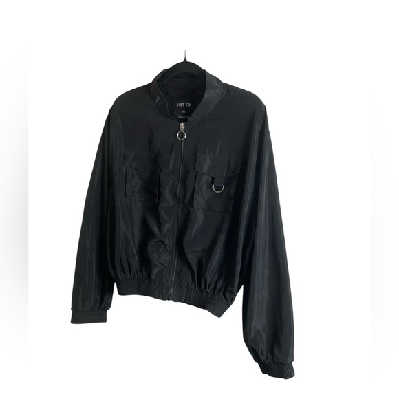 C’EST TOI 1XL Women Black Jacket Size 1XL - Picture 7 of 7